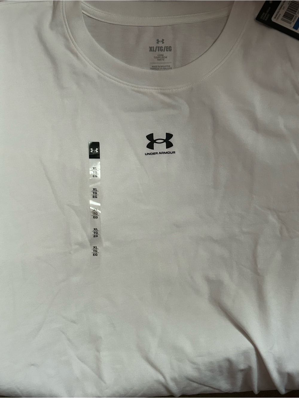 Under Armour White Logo Performance T-Shirt